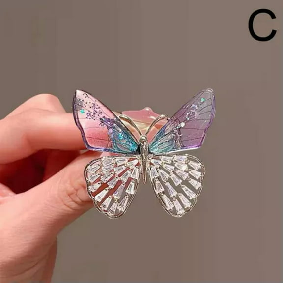 K-KED Fashion Dragonfly Butterfly Crystal Brooch Pin Women Wedding Bridal Delicate Jewelry Gift-C
