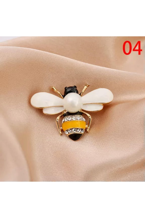 Fashion Crystal Enamel Insect Bee Brooch Pin Corsage Women Wedding Delicate Jewelry Gifts-4