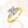 thumbnail image 1 of K-KED Fashion Gold plated Ring Cubic Zircon Women Wedding Delicate Jewelry Sz 6-10-8, 1 of 6