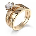 thumbnail image 1 of K-KED Fashion Gold plated Ring Sprkly Cubic Zircon Women Delicate Jewelry Sz 6-10-6, 1 of 6