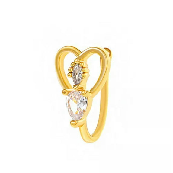 K-KED Fashion Nose Hoops Cartilage Earrings Fake Piercing U Shape Ring Delicate Jewelry -10