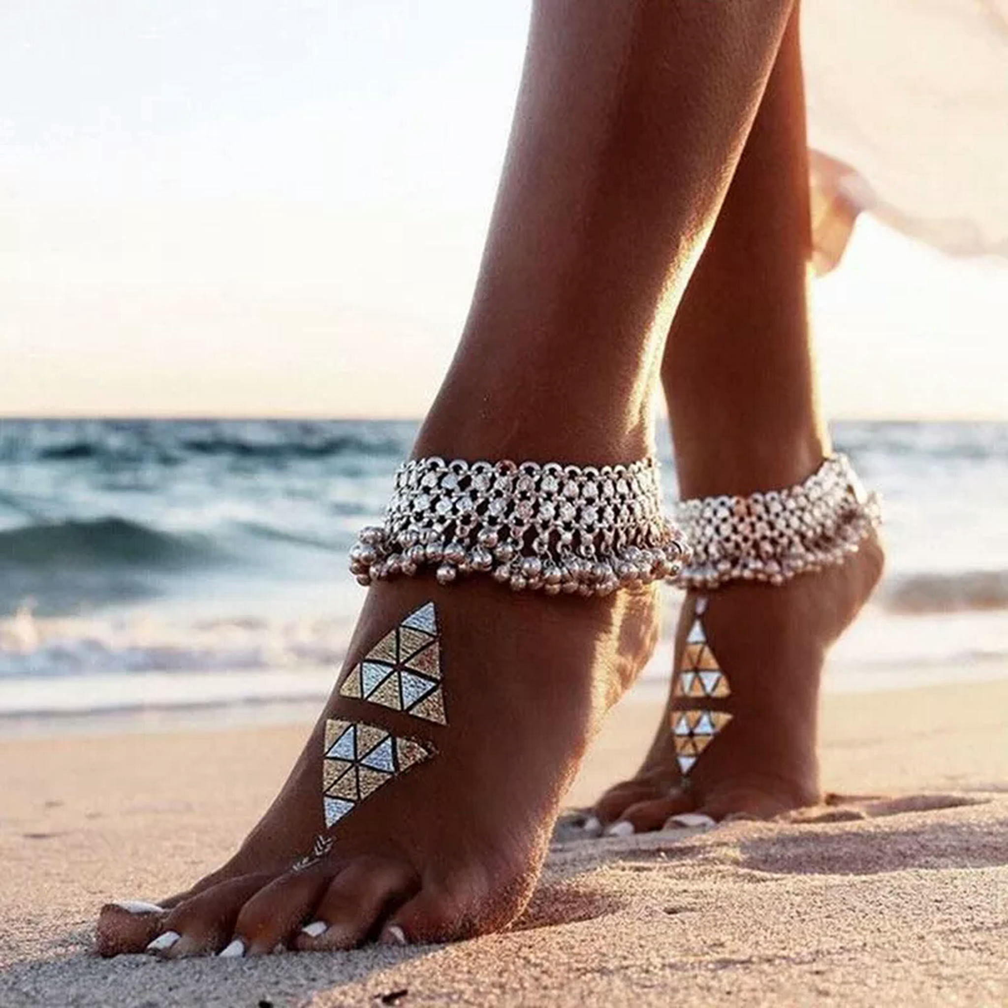 K KED Fashion Sexy Silver Anklet Chain Ankle Bracelet Foot Delicate k-ked-fashion-sexy-silver-anklet-chain-ankle-bracelet-foot-delicate