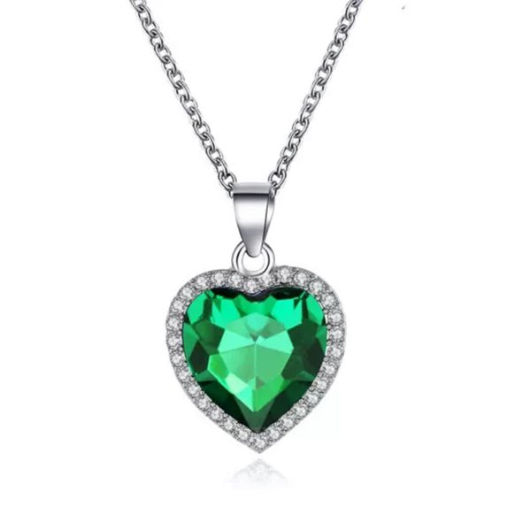 K-KED Fashion Women 925 Silver Cubic Zirconia Necklace Pendant Wedding Delicate Jewelry Gifts-#5
