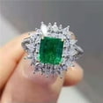 thumbnail image 1 of K-KED Fashion Women 925 Silver Filled Ring Cubic Zircon Wedding Band Ring Sz 6-10-6-Style 4, 1 of 5