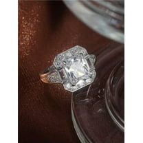 K-KED Fashion Women Cubic Zircon 925 Silver Filled Ring Delicate Jewelry Party Ring Sz 6-10-Style 2-10