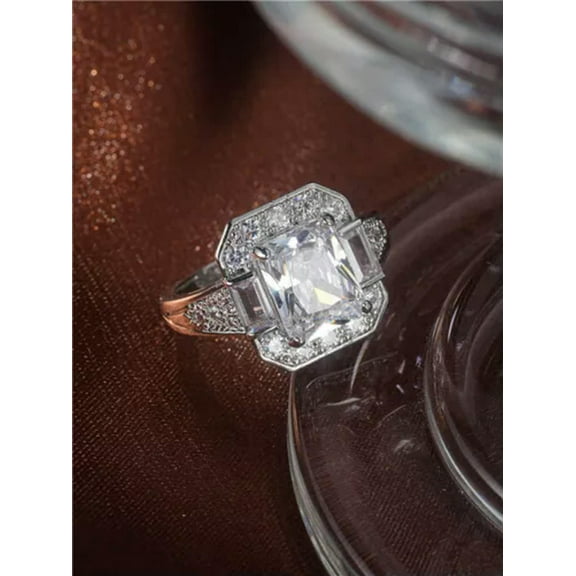 K-KED Fashion Women Cubic Zircon 925 Silver Filled Ring Delicate Jewelry Party Ring Sz 6-10-Style 2-10