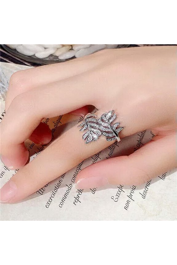 Fashion Women Cubic Zircon 925 Silver Filled Ring Delicate Jewelry Party Ring Sz 6-10-Style 7-7