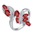 thumbnail image 1 of K-KED Fashion Women Cubic Zirconia 925 Silver Wedding Rings Delicate Jewelry Gifts Size 6-10-9-#5, 1 of 6