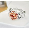 thumbnail image 1 of K-KED Fashion Women's Vintage Rose Gold Flower Ring Holiday Party Engagement Gift New-#8, 1 of 6