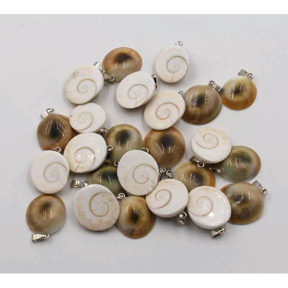 K-KED Fashion natural shell stone pendulum snail charms pendants 50pcs/lot wholesale