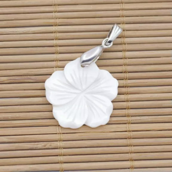 K-KED Flower Shell Pendant Natural Mother of Pearl Delicate Jewelry Beauty 25mm-45mm Choose -25mm
