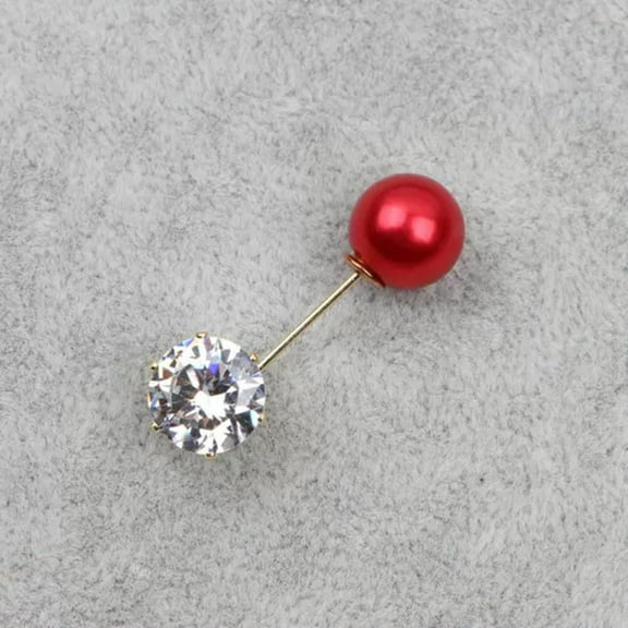 K-KED For Women Tightening Lapel Pin Fixed Clothes Pins Sweater Dress Brooches Summer-Round Red