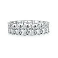 thumbnail image 1 of K-KED Full Eternity Band Ring Cubic Zirconia Real 925 Sterling Silver Wedding Band, 1 of 9
