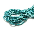 thumbnail image 1 of K-KED Genuine 6-10mm Turquoise Smooth Rough Rondelle Nugget Gemstone Beads 15", 1 of 3