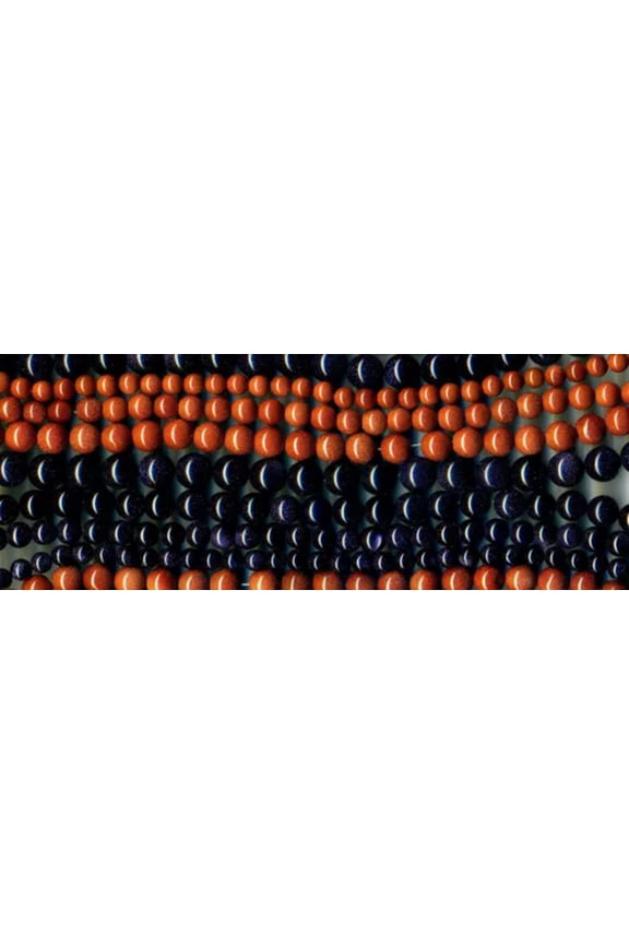 Goldstone Beads Sun Sitara, Sandstone 15"-12 mm-Golden