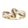 thumbnail image 1 of K-KED Gorgeous 18k Yellow Gold Plated Women's Wedding Rings Cubic Zirconia Size 5-10-9, 1 of 5