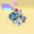 thumbnail image 1 of K-KED Gorgeous 925 Silver Filled Ring Women Zircon Wedding Engagement Ring Sz 6-10-9, 1 of 6