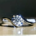 thumbnail image 1 of K-KED Gorgeous 925 Silver Plated Cubic Zircon Ring Women Wedding Party Delicate Jewelry Sz 6-10-7-#2, 1 of 9