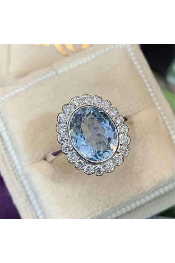 Gorgeous 925 Silver Rings Women Delicate Jewelry Cubic Zirconia Wedding Ring Size 6-10-#8-8