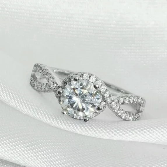 K-KED Gorgeous Cubic Zircon 925 Silver Filled Rings Women Wedding Delicate Jewelry Sz 6-10-7
