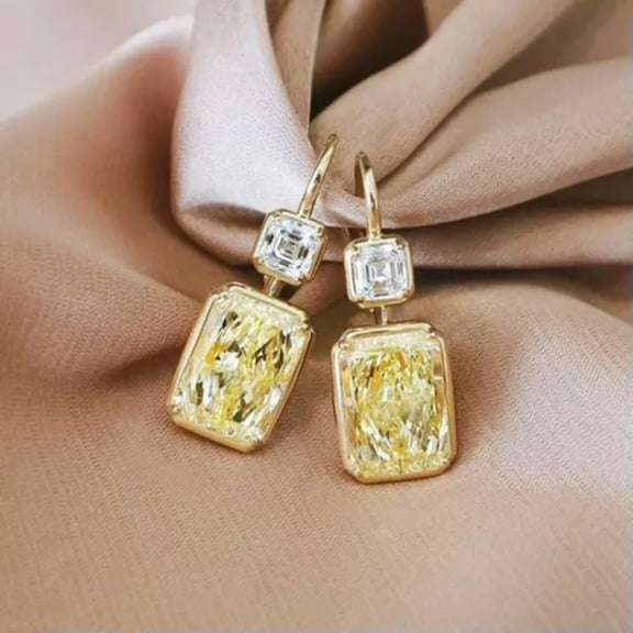 K-KED Gorgeous Cubic Zircon Earring Women 925 Silver Wedding Delicate Jewelry Earring A Pair-#7