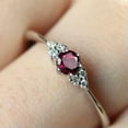 thumbnail image 1 of K-KED Gorgeous Cubic Zircon Silver Plated Rings Women Delicate Jewelry Wedding Gift Size 6-10-9-Red, 1 of 9