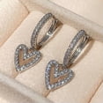 thumbnail image 1 of K-KED Gorgeous Silver Plated Delicate Jewelry Stud Earring Women Cubic Zircon Wedding Gift-Silver, 1 of 6