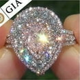 thumbnail image 1 of K-KED Gorgeous Wedding Rings Women Silver Delicate Jewelry Cubic Zirconia Ring Size 6-10-Style 2-9, 1 of 6