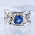 thumbnail image 1 of K-KED Gorgeous Women 925 Silver Cubic Zirconia Ring Wedding Delicate Jewelry Gifts Size 6-10-#2-9, 1 of 6