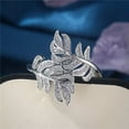 thumbnail image 1 of K-KED Gorgeous Women 925 Silver Cubic Zirconia Ring Wedding Delicate Jewelry Gifts Size 6-10-#4-10, 1 of 6