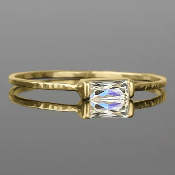 K-KED Gorgeous Women 925 Silver Filled Wedding Ring Cubic Zircon Delicate Jewelry Sz 5-12-7-Clear