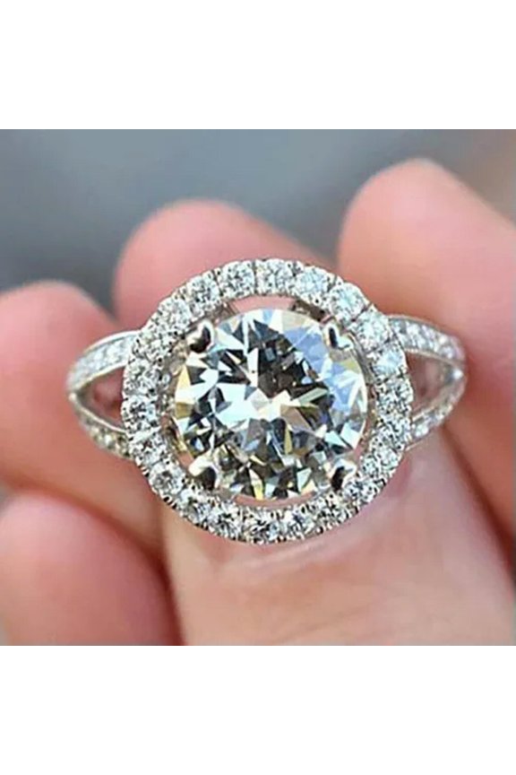 Gorgeous Women Cubic Zirconia Rings Wedding 925 Silver Delicate Jewelry Size 6-10-10