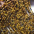 thumbnail image 1 of K-KED Grade A Natural Tiger's Tiger Eye Faceted Gemstone Round Beads - 4mm, 1 of 4