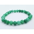 thumbnail image 1 of K-KED Green Jade Bracelet Round Bead Gemstone Healing Stone Yoga Chakra Reiki 6mm, 1 of 8