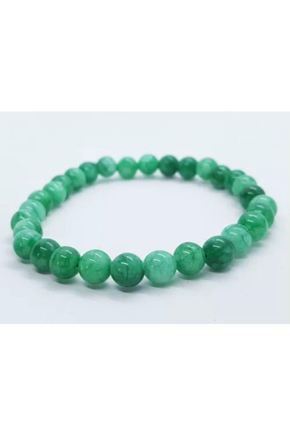 Green Jade Bracelet Round Bead Gemstone Healing Stone Yoga Chakra Reiki 6mm