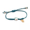 thumbnail image 1 of K-KED Handmade Lucky Cat Rope Bracelet Birthday Gifts Charm Maneki Neko Couple Bang:yq-Green, 1 of 9