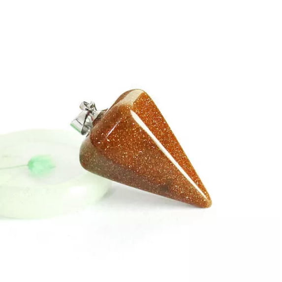 K-KED Hexagonal Column Pendant Colorful Natural Stone Geometric Necklace Delicate Jewelry Gift-2