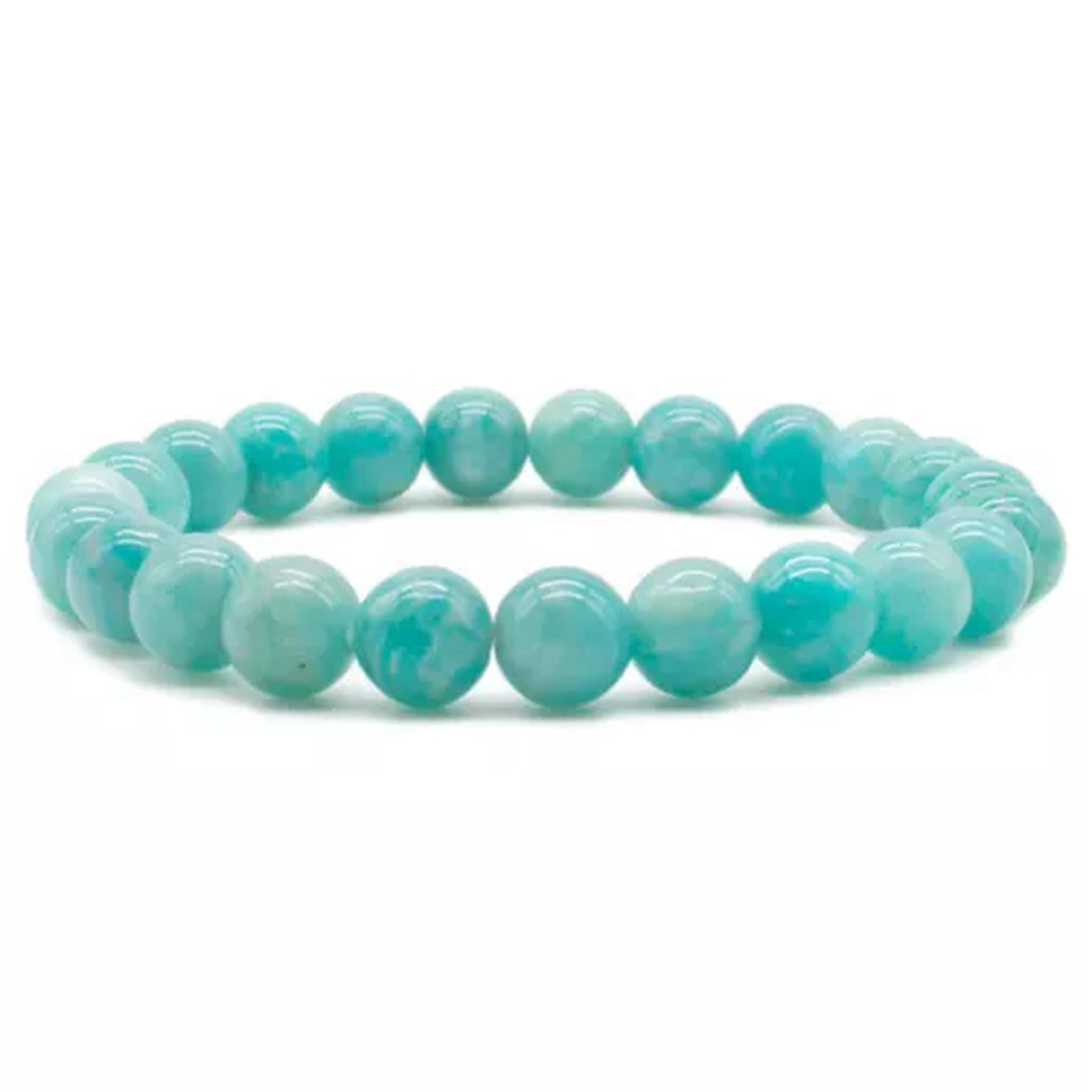 Natural Striped Onyx Agate Stretch Bracelet - 7.5", Bead Sizes 6-14mm, Handmade