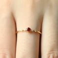 thumbnail image 1 of K-KED Hot Selling New Gold Plated Ruby Ring Women's Fashion Engagement Tail Ring Band-Gold color-7, 1 of 6