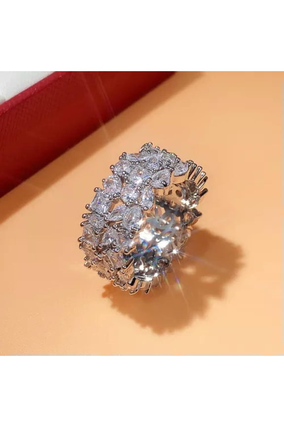 Infinity Women 925 Silver Ring Cubic Zircon Delicate Jewelry Anniversary Sz 6-10-10