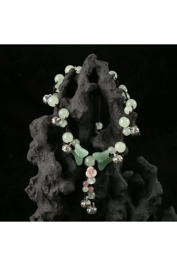 Jade Butterfly Anklets for Women Natural Gifts Amulet Delicate Jewelry Green Talismans