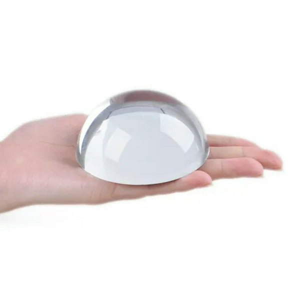 K-KED LS Big Magnifying Glass Paperweight Dome Magnifiers Semi Crystal Ball 60mm