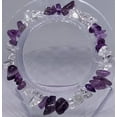thumbnail image 1 of K-KED Ladies Gemstone Bracelets Natural Healing Chip Stone Crystal Elasticated-Amethyst And White Crystal - P..., 1 of 6