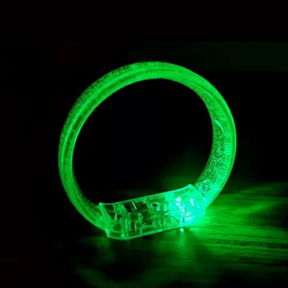 K-KED Light Up LED Bracelets Flashing Glowing Wrist Band Blinking Bangle Party Fun&-Green