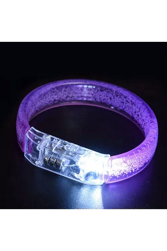 Light Up LED Bracelets Flashing Glowing Wrist Band Blinking Bangle Party Fun&-Multi