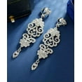 thumbnail image 1 of K-KED Long Clip On Earrings Clear Crystal Pageant Earrings Wedding Prom Bridal 3.5", 1 of 8