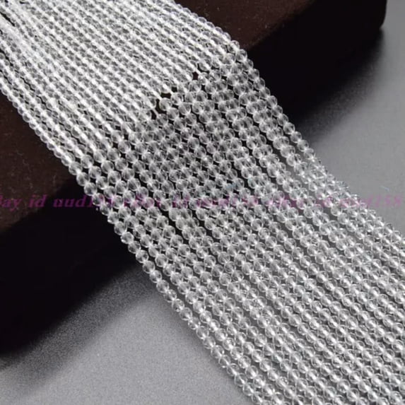 K-KED Lots 3mm Faceted Bright Multi-Color Spinel Round Gems Loose Beads 15''-White