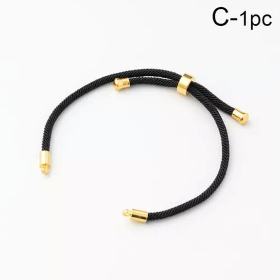 K-KED Lucky Handmade Black Red String Rope Woven Adjustable Unisex Bracelet Delicate Jewelry *1-Gold&Black