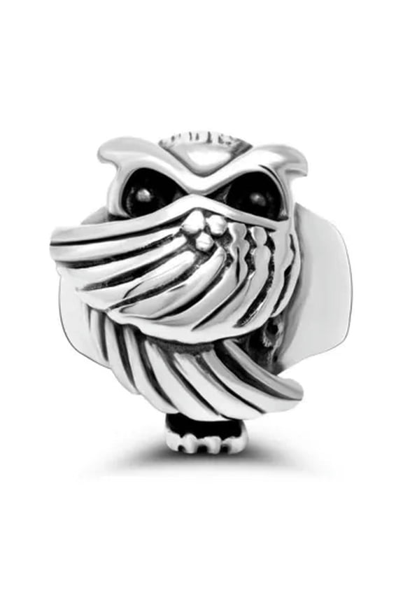 Lucky Owl Ring for Men Women Stainless Steel Angel Wings Eagle Rings Biker Punk-12