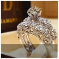 thumbnail image 1 of K-KED Luxury 925 Silver Rings Cubic Zirconia For Women Delicate Jewelry Wedding Ring Size 6-10-7-Silver#2, 1 of 8